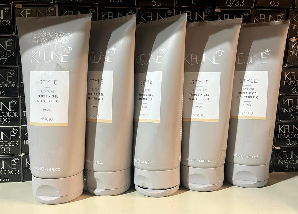 5 x KEUNE Style TRIPLE X GEL 200ml -  met verpakkingschade, Ophalen of Verzenden, Nieuw, Gel, Wax, Haarlak of Mousse