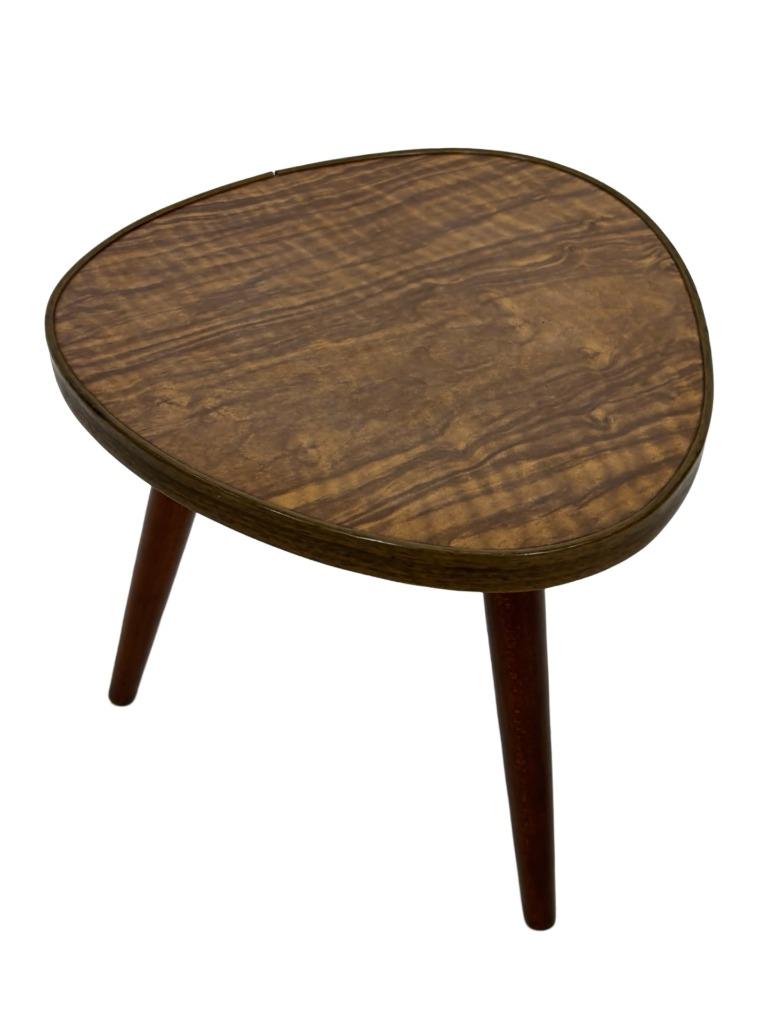 Vintage Plantentafeltje Bijzettafel Driepoot Jaren 60 Design, Minder dan 45 cm, Minder dan 55 cm, Gebruikt, Vintage