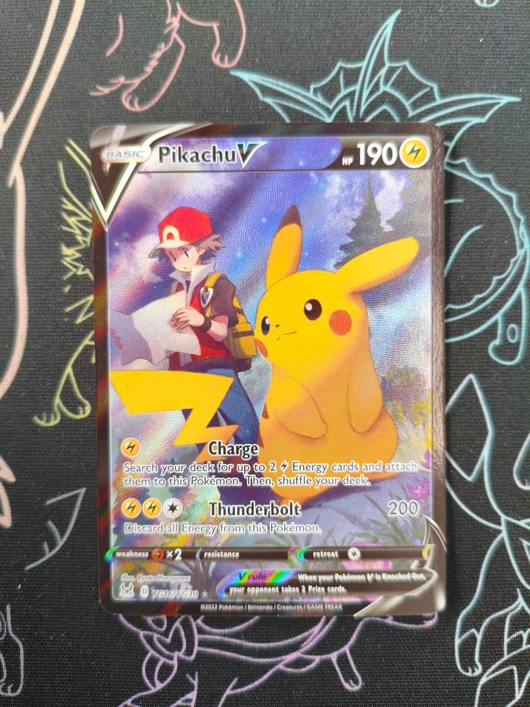 Pokemon Pikachu V TG16/TG30 Engels, Ophalen of Verzenden, Nieuw, Losse kaart, Foil