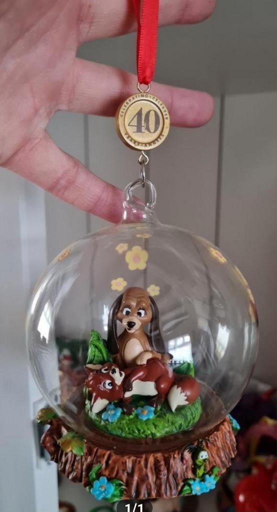 Disney ornament 40th anniversary Frank en Frey, Verzamelen, Disney, Ophalen of Verzenden, Overige figuren, Nieuw, Beeldje of Figuurtje