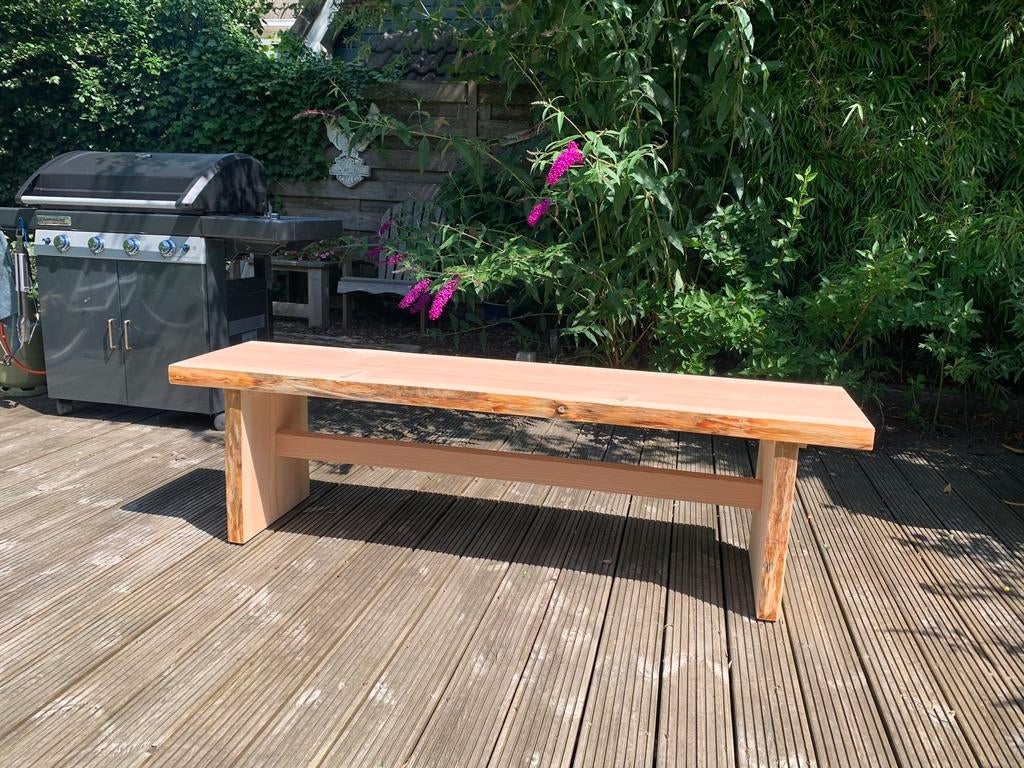 Mooie natuurlijke handgemaakte tuinbank, Ophalen, Nieuw, Hout