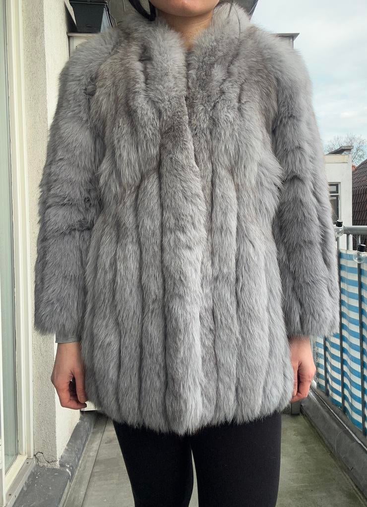 Saga Fox Fur coat bontjas, Kleding | Dames, Jassen | Winter, Ophalen of Verzenden, Zo goed als nieuw, Maat 38/40 (M), Grijs