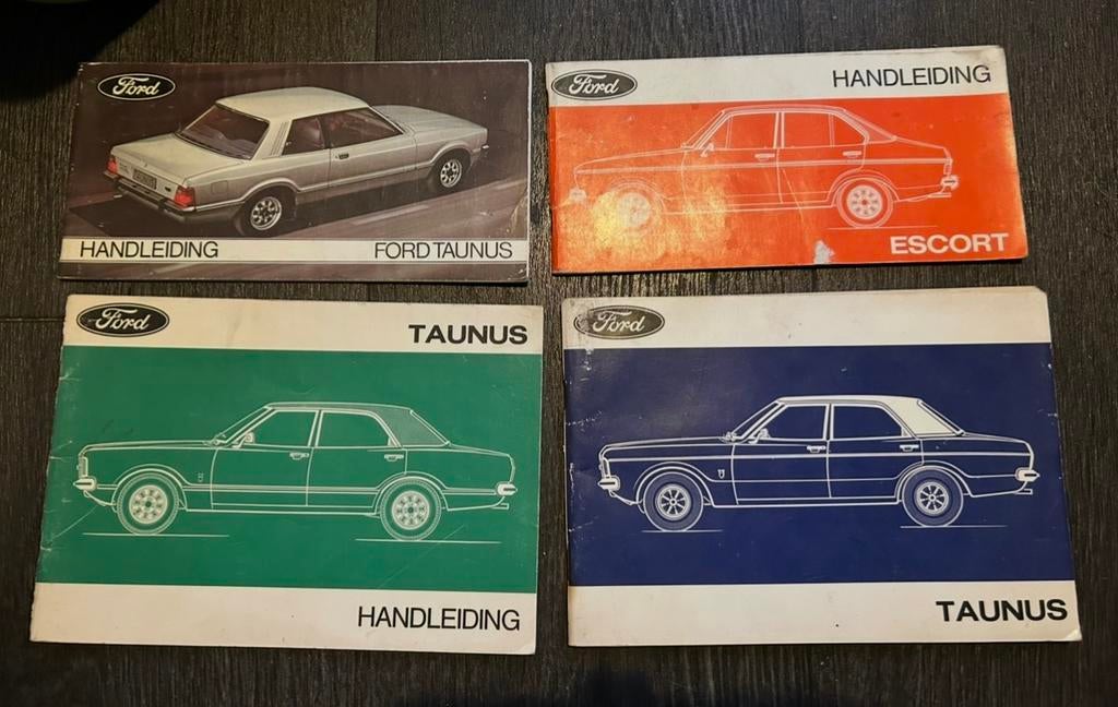 4 Ford Handleidingen o.a Taunus, Ophalen of Verzenden