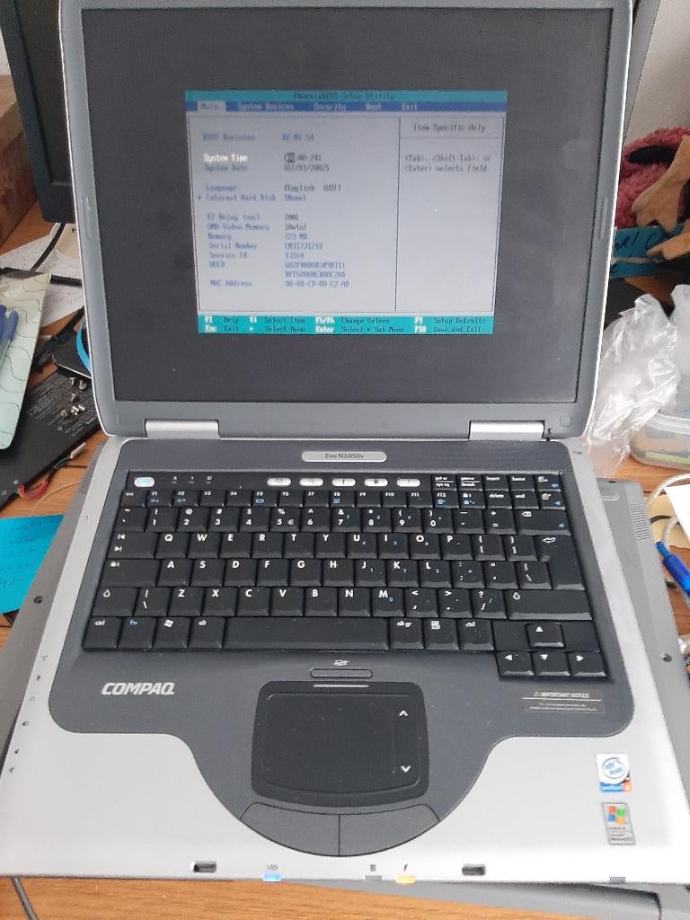 laptop vintage Compaq Evo N1050V, Computers en Software, Ophalen, Compaq
