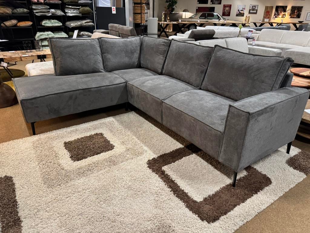 Hoekbank Sainz 260x205 Direct/Leverbaar/Enschede E-7114, 250 tot 300 cm, #Hoekbank#Loungebank#Modern#Grijs#Meubel#Goedkoop, Hoekbank