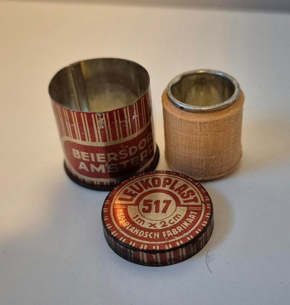 Vintage Leukoplast Blikje Beiersdorf Amsterdam, Ophalen of Verzenden