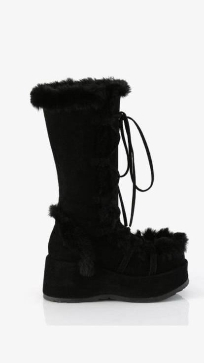 Demonia Cult Plateau Laarzen - Nieuw! 38, Kleding | Dames, Schoenen, Verzenden, Nieuw, Zwart, Hoge laarzen