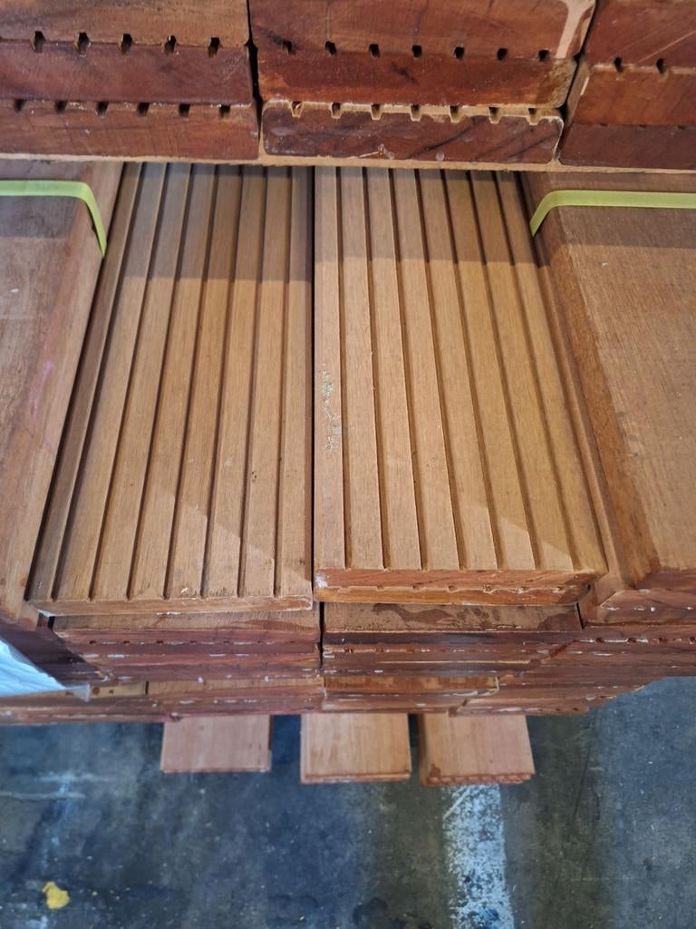 Hardhouten vlonderplanken 25x145mm. € 7,64 per meter ex. btw, Tuin en Terras, Terrasdelen en Vlonders, Ophalen of Verzenden, Nieuw