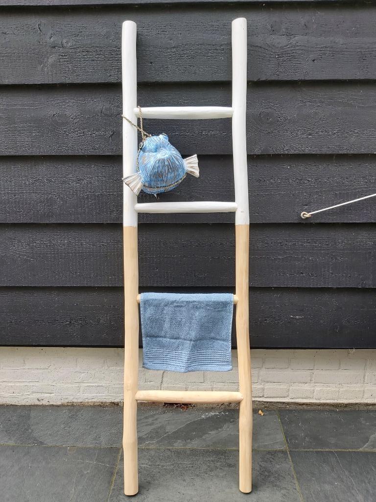 Teakhouten ladder, Ophalen, Nieuw