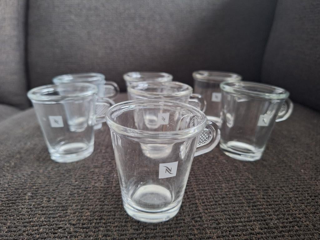 NESPRESSO espresso glazen 7 stuks (#1), Verzamelen, Glas en Borrelglaasjes, Ophalen of Verzenden, Zo goed als nieuw, Overige typen