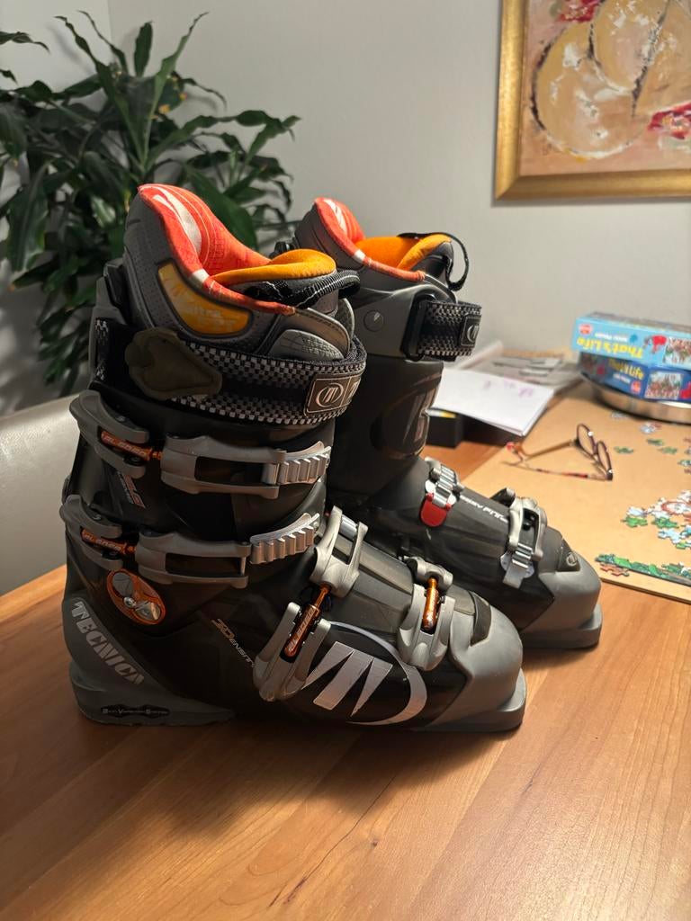 Skischoenen maat 44 + skietas, Sport en Fitness, Skiën en Langlaufen, Overige merken, 160 tot 180 cm, Gebruikt, Schoenen