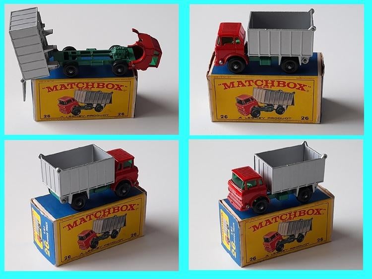 Matchbox Lesney nr 26C GMC Tipper Truck + Orig E3-Box., Ophalen of Verzenden, Zo goed als nieuw, Bus of Vrachtwagen
