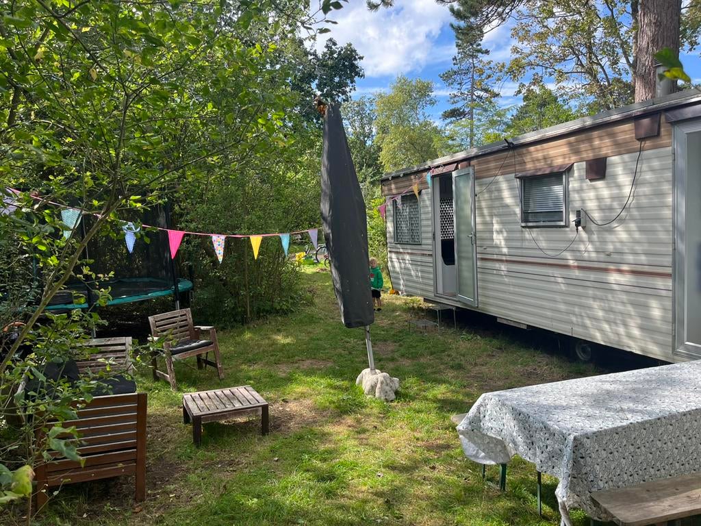 Gezellige prive stacaravan camping Bakkum te huur