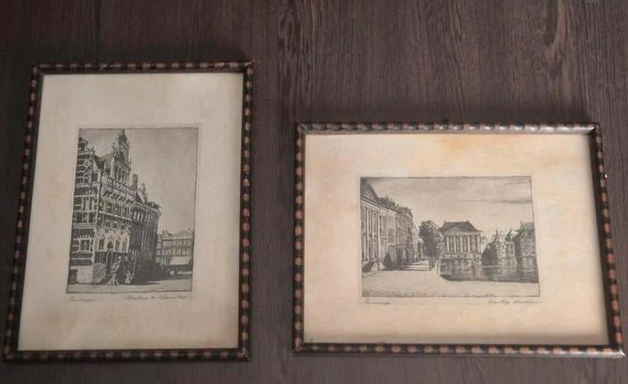 2x Ets Den Haag Jan Zwerver Mauritshuis & Stadhuis, Ophalen of Verzenden
