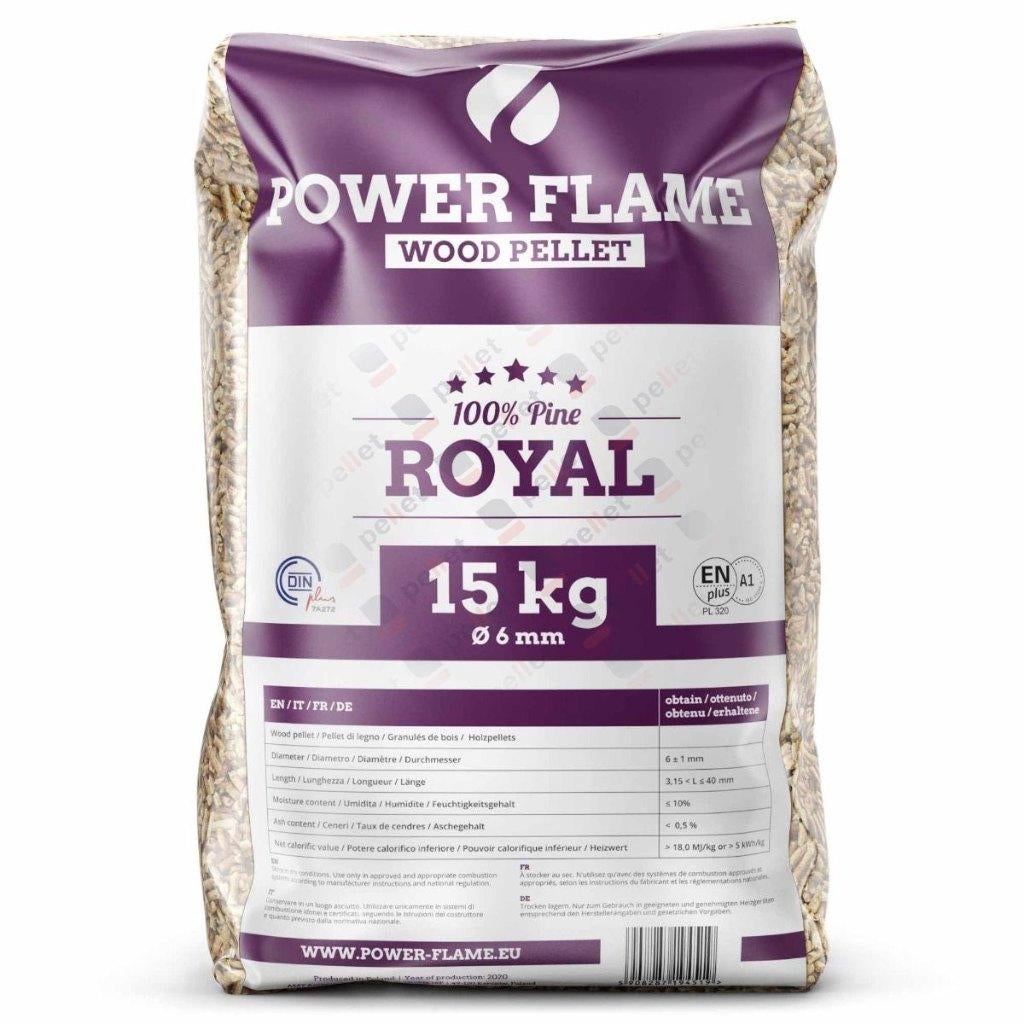 Houtpellets Power Flame Royal 100% Spar, 6 m³ of meer, Ophalen, Overige houtsoorten, Stammen