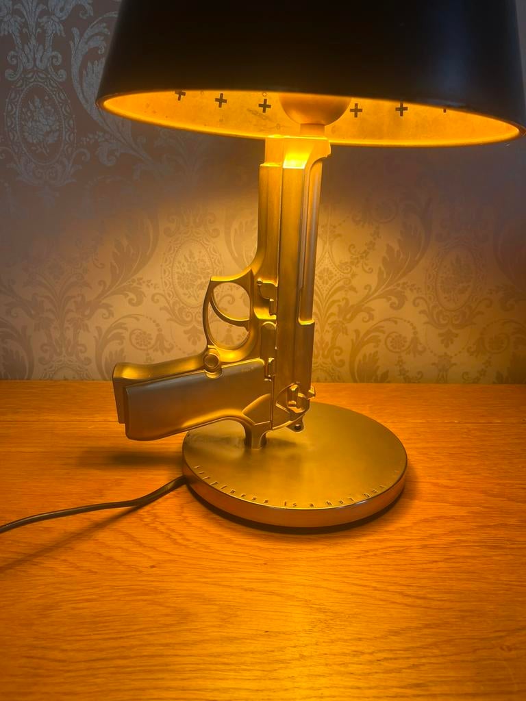 Flos bedside gun, Huis en Inrichting, Gebruikt, Ophalen of Verzenden, Metaal, Modern
