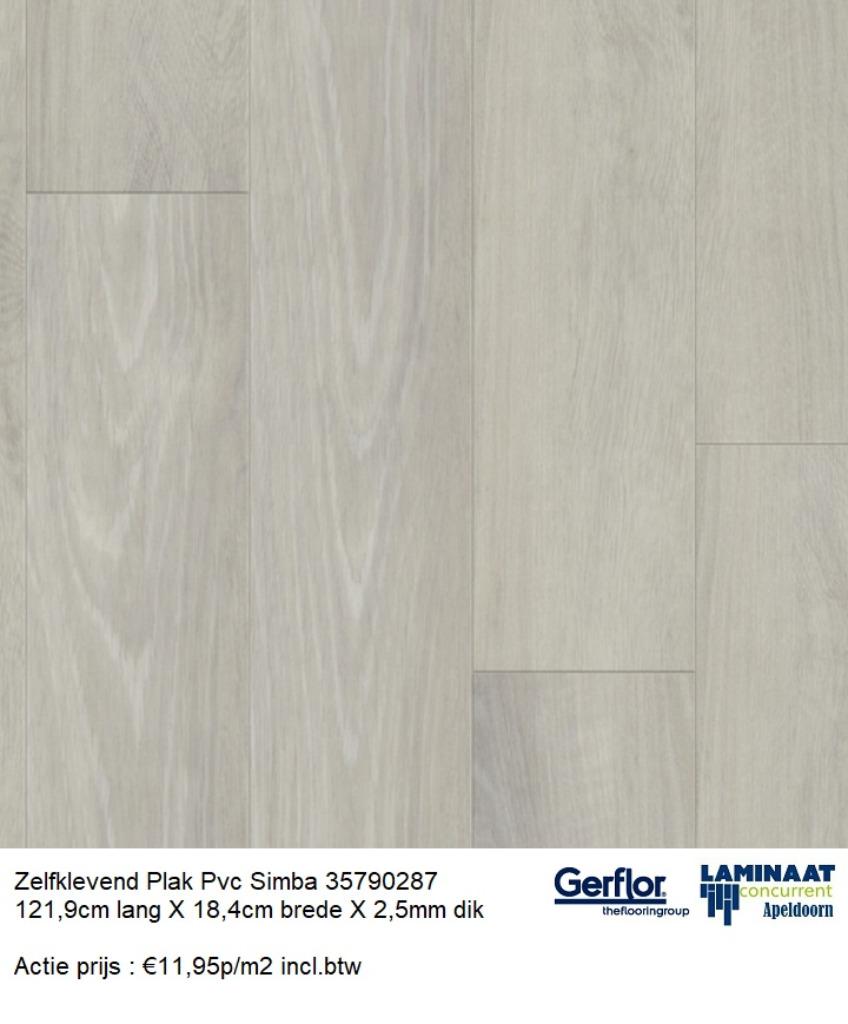 Zelfklevend Plak Pvc Simba 2,5mm dik €11,95m2 incl.btw, Huis en Inrichting, Stoffering | Vloerbedekking, 75 m² of meer, Nieuw