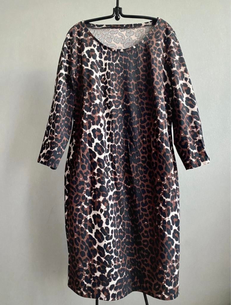 Stretch jurk panterprint / Carnaval panter outfit - maat 38, Maat 38/40 (M), Carnaval, Nieuw, Ophalen of Verzenden