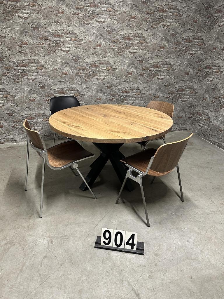 Eiken ronde eetkamertafel A+ kwaliteit, Huis en Inrichting, Tafels | Eettafels, Info@antiekgroothandel.com, Rond, Nieuw, Ophalen of Verzenden