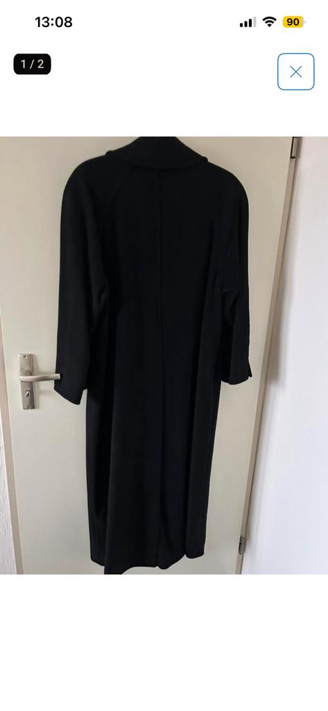 Zwarte dames jas mantel, Ophalen, Zo goed als nieuw, Maat 42/44 (L), Zwart