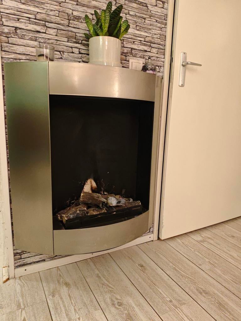 Bio ethanol haard RVS - Zo goed als nieuw!, Ophalen, Zo goed als nieuw, Hangende haard, Overige soorten