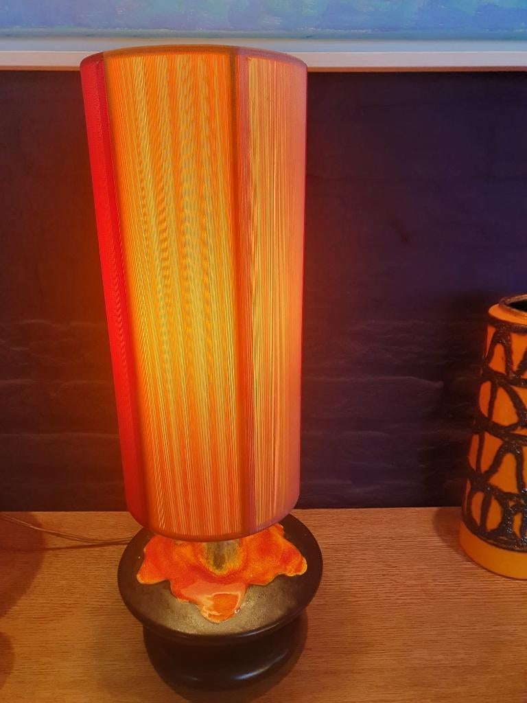 Fat Lavalamp met kap, jaren zeventig, Huis en Inrichting, Lampen | Tafellampen, Ophalen of Verzenden, Zo goed als nieuw, Seventies