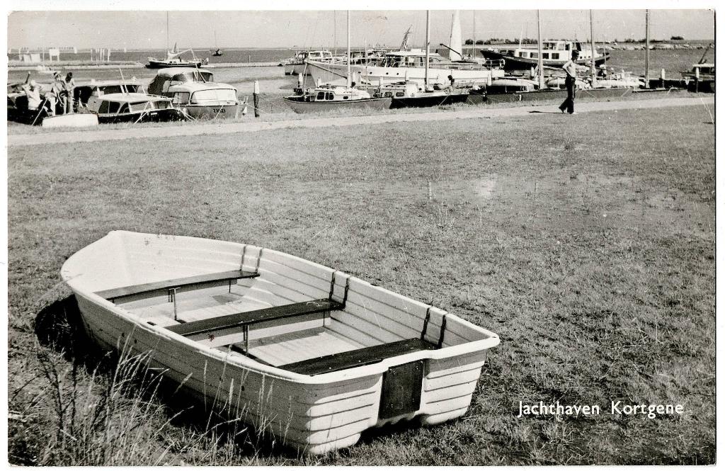 Kortgene (Z) Jachthaven gelopen uitgave boekhandel Post, Verzenden, 1940 tot 1960, Gelopen, Zeeland