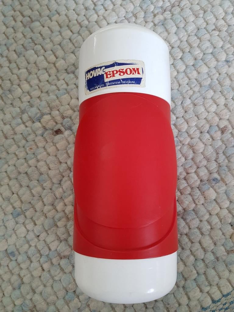 Retro thermoskan vintage thermosfles beker rood jaren 60 70, Verzamelen, Ophalen of Verzenden, Huis en Inrichting