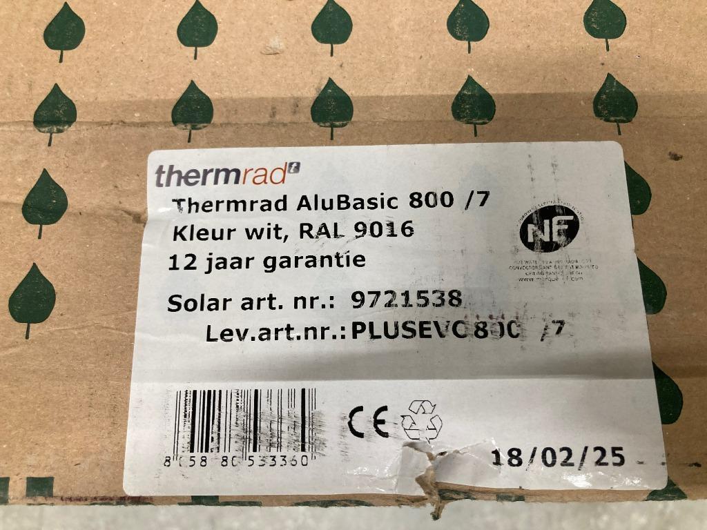 2x Thermrad AluBasic radiator 881 x 560 Wit 7 kolommen, Radiator, Nieuw, Minder dan 60 cm, Ophalen of Verzenden