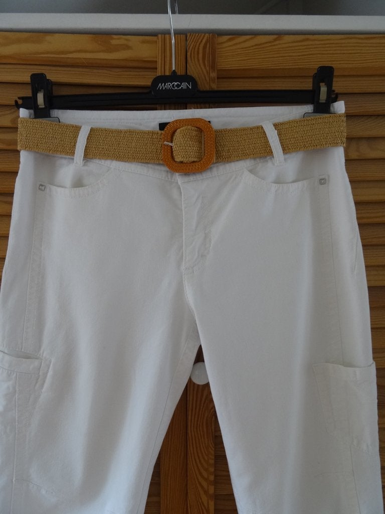 Marc Cain pantalon N4 ( 40 ) 98 % katoen, Maat 38/40 (M), Marc Cain, Verzenden, Wit