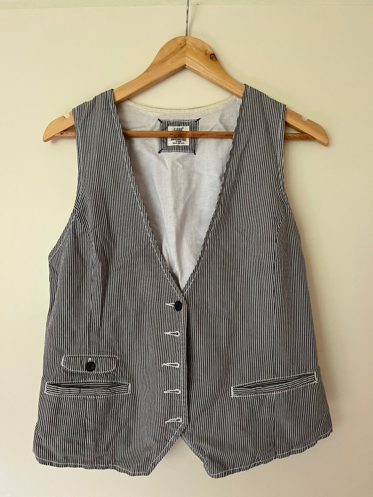 Gestreept gilet H&M grijs, Ophalen of Verzenden, Gedragen, Maat 42/44 (L), Grijs