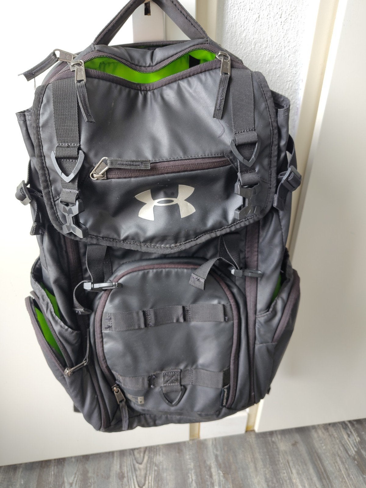 Under Armour rugzak - Zwart met neon groen, 25 tot 40 cm, Ophalen of Verzenden, Zo goed als nieuw, Overige merken