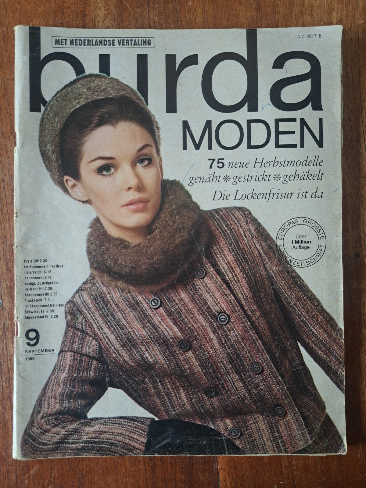 Burda Moden naaipatronen tijdschrift september 1965, Hobby en Vrije tijd, Kledingpatronen, Ophalen of Verzenden