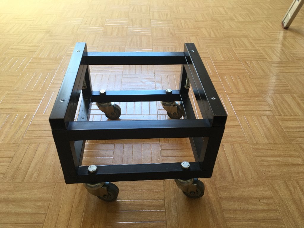 Karretje / tafel op wieltjes, Huis en Inrichting, Tafels | Bijzettafels, Ophalen, Metaal of Aluminium, Nieuw, 75 cm of meer