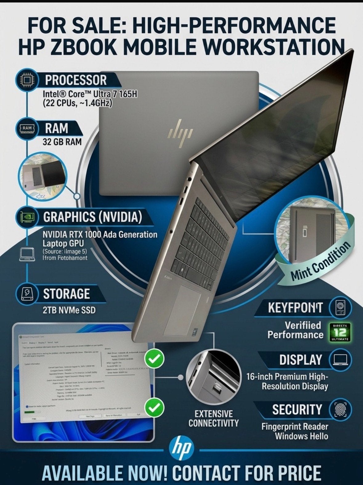 HP ZBook Studio 16 inch G11 Mobile Workstation PC, Spelcomputers en Games, Games | Pc, 1 speler, Ophalen of Verzenden, Gebruikt