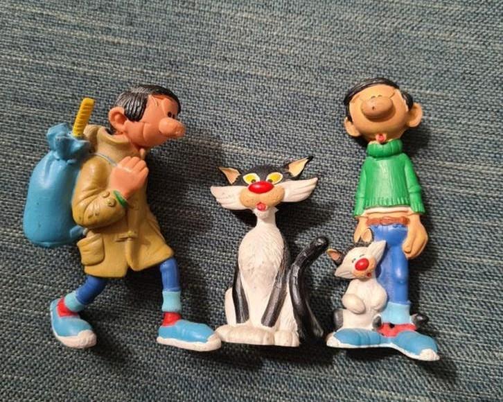 3x GUUST FLATER poppetjes 1991 Dupuis Plastoy Gaston Lagaffe, Ophalen of Verzenden, Overige figuren, Beeldje of Figuurtje