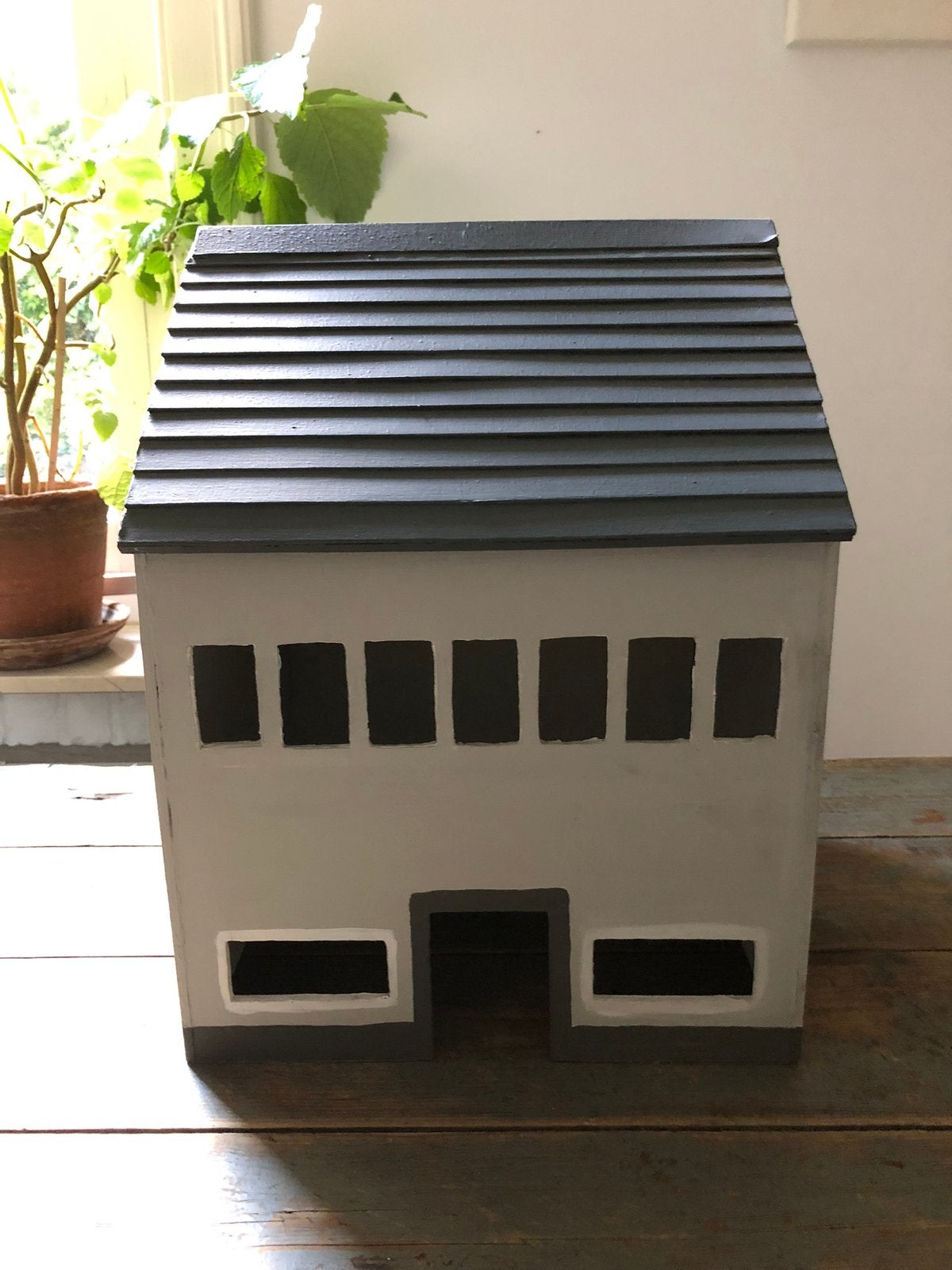 ANTIEK HOUTEN HUIS DECO MOOIE PATINE, Ophalen of Verzenden