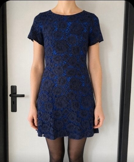 Smashed Lemon jurk kant blauw XS, Kleding | Dames, Jurken, Blauw, Ophalen of Verzenden, Zo goed als nieuw, Smashed Lemon