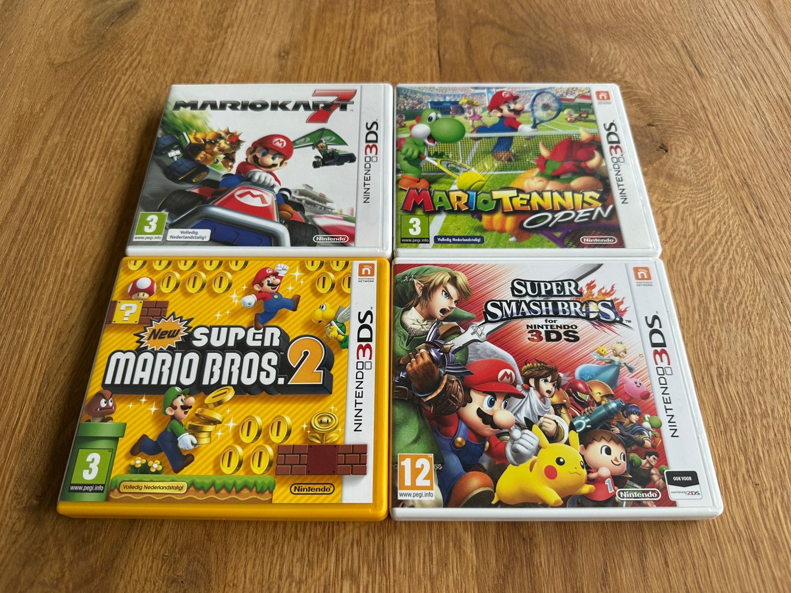 4 Nintendo 3DS Mario Games, kart, Smash Bros, Tennis & Bros, Spelcomputers en Games, Ophalen of Verzenden, Zo goed als nieuw, Sport