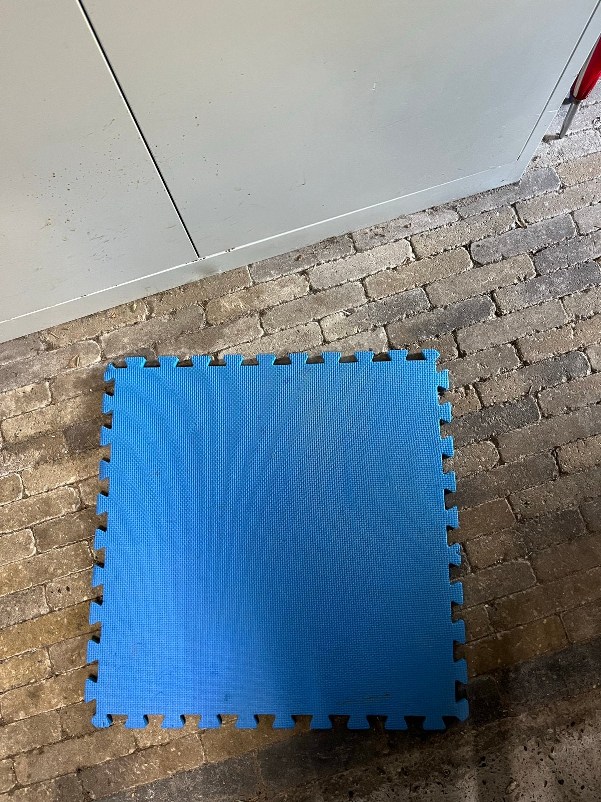 Foam tegels - 6 m2 - Blauw, Caravans en Kamperen, Kampeermeubelen, Gebruikt, Campingstoel, Ophalen