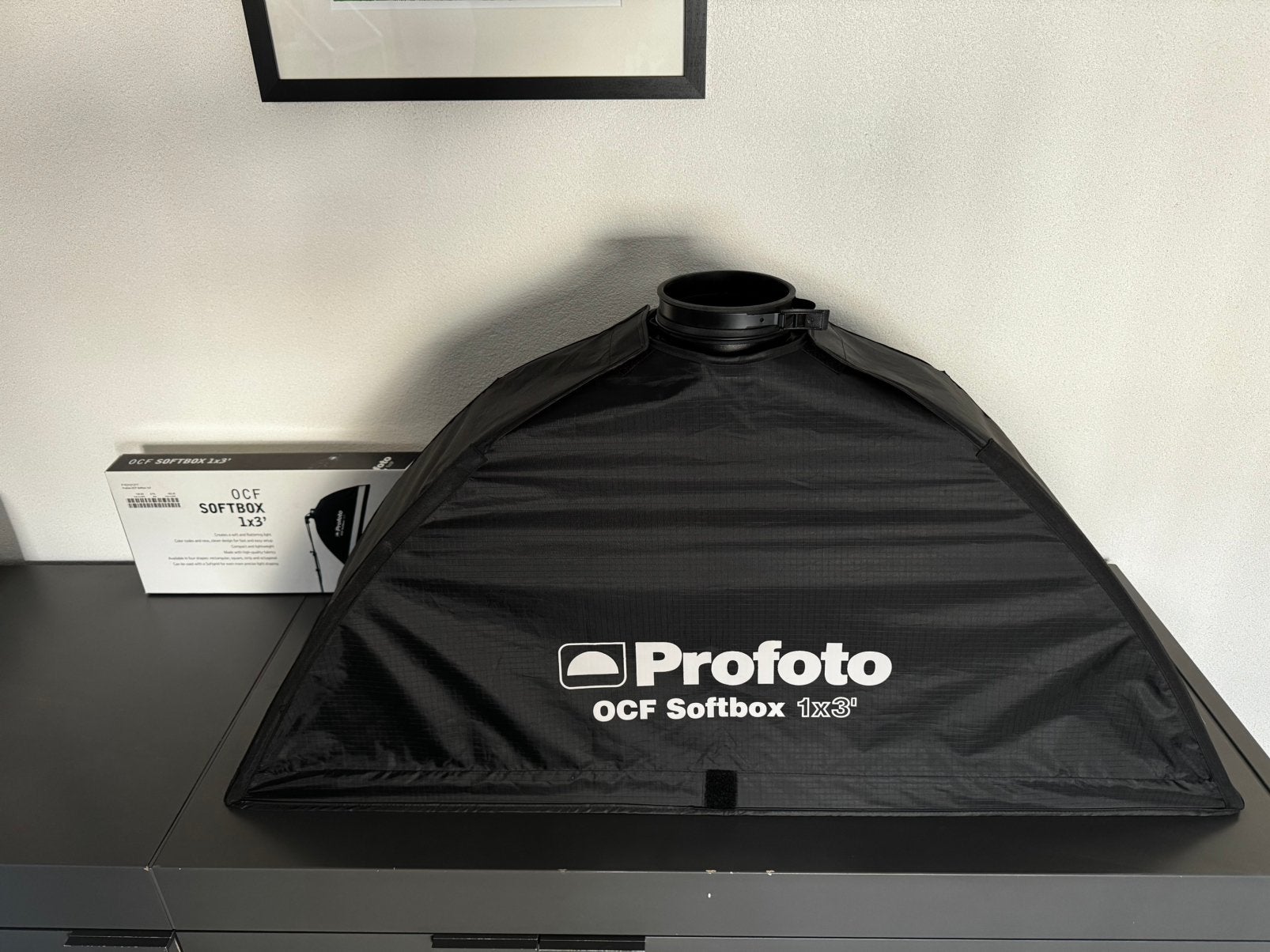 OCF Softbox 1x3' (30x90cm), als nieuw. Inclusief Speedring., Audio, Tv en Foto, Inclusief softbox, Overige typen, Nieuw, Ophalen of Verzenden
