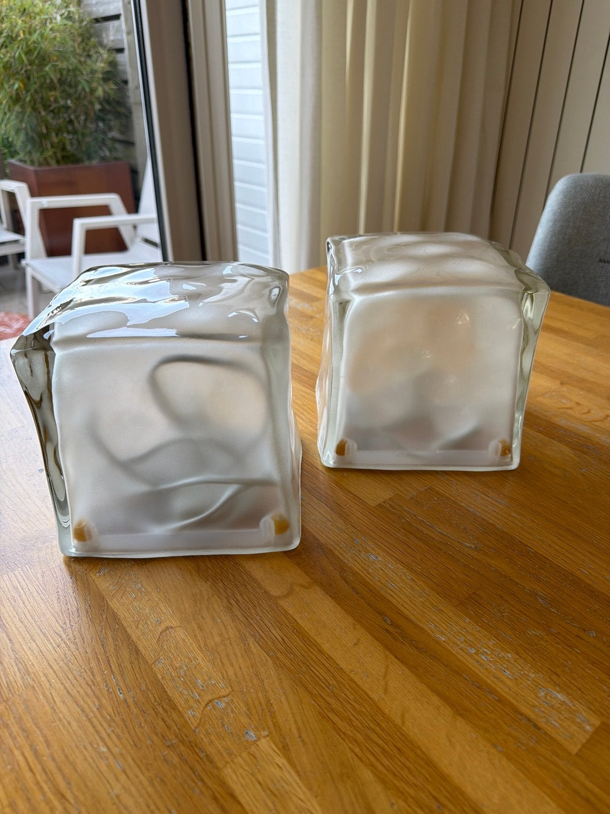 2x IKEA Iviken Ice Cube Lamp–Zeldzaam design jaren ’90, Ophalen, Wit, Overige merken, E14 (klein)
