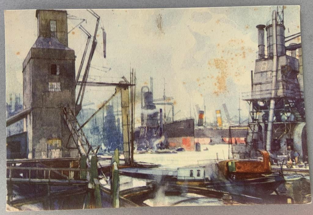 Mooie kaart Rotterdam Haven door J. Setelik, Ophalen of Verzenden, Zuid-Holland