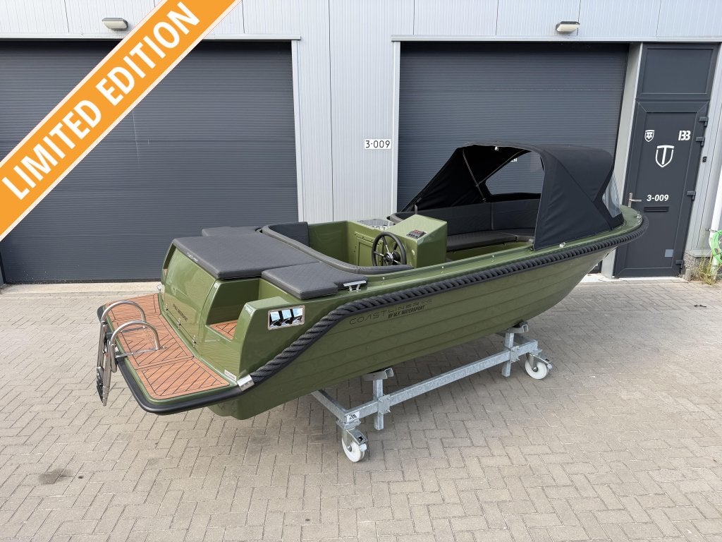Coastliner 545 Tender Sloep Dark Olive incl. Tohatsu 15PK, Watersport en Boten, Sloepen, Tender, Wfwatersport@botenverhuurhoorn.nl