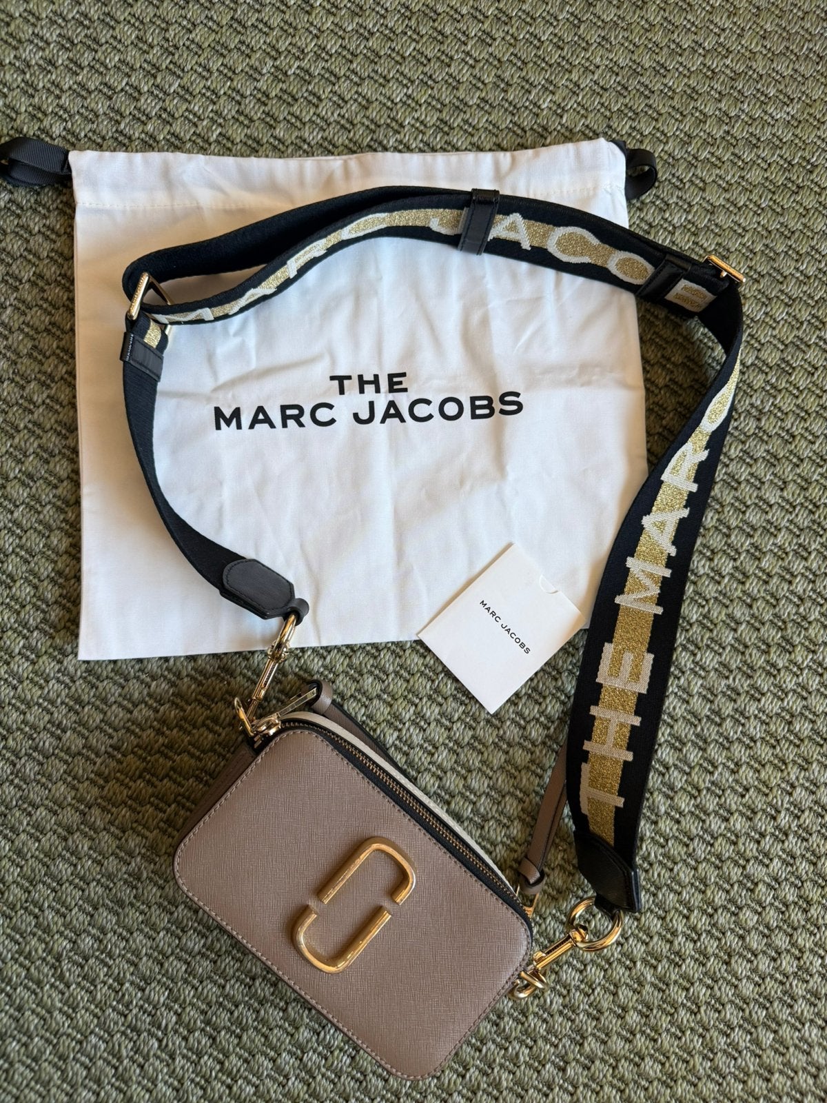 Marc Jacobs Snapshot tas crossbody bag brede strap dustbag, Ophalen, Gebruikt, Beige, Overige merken