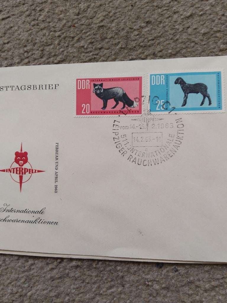FDC DDR 945/46  Serie PELSDIEREN, Postzegels en Munten, Postzegels | Eerstedagenveloppen, Ophalen of Verzenden, Europa