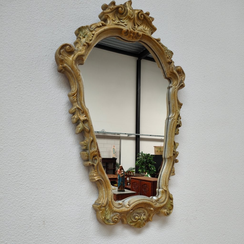 Vintage Barok Brocante Rococo spiegel, schouwspiegel 104, Valkenswaard, Gebruikt, Info@flashbackfurniture.nl, Flashback Furniture
