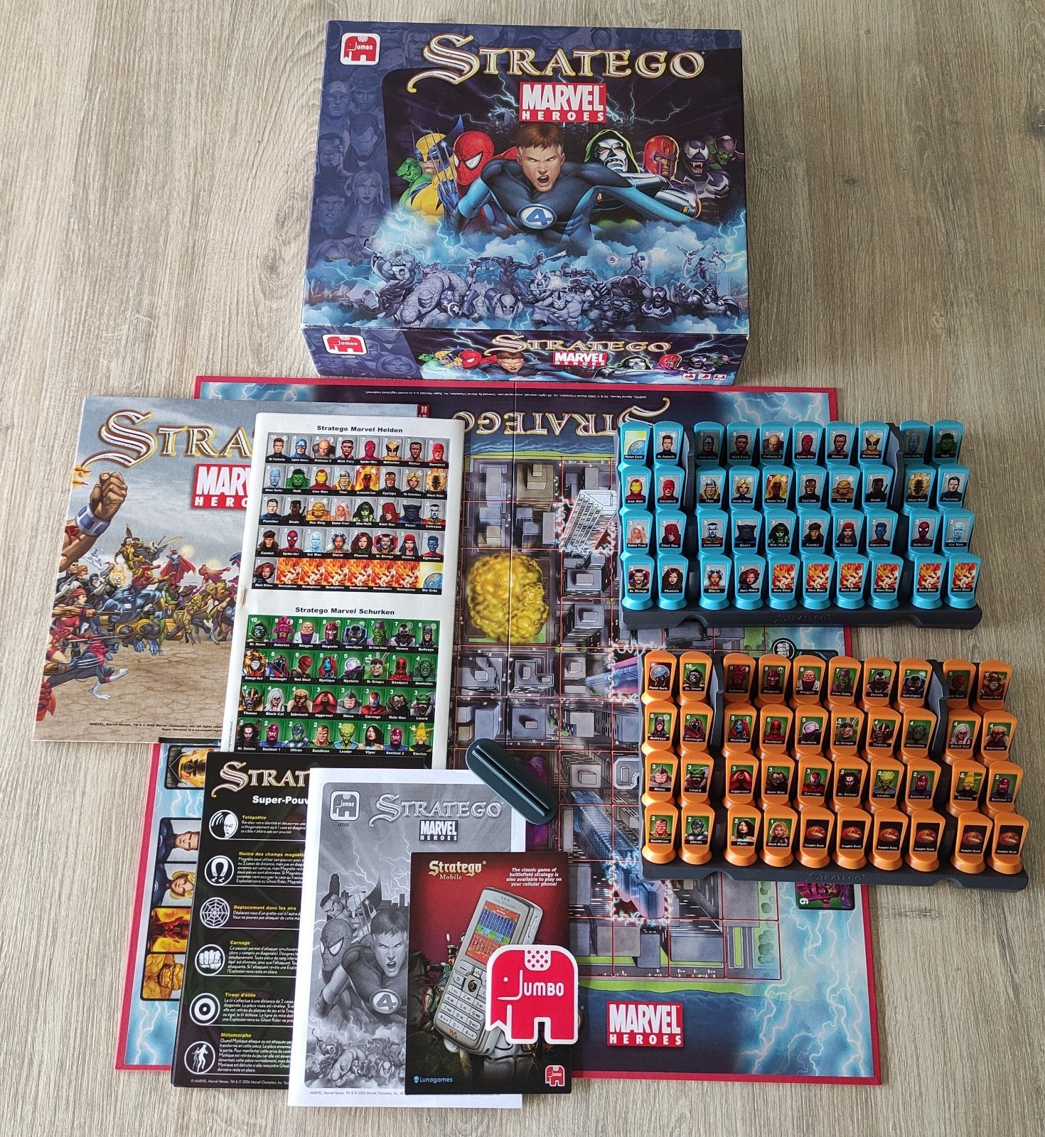 STRATEGO MARVEL HEROES uitgever JUMBO 509, Hobby en Vrije tijd, Gezelschapsspellen | Bordspellen, Ophalen of Verzenden, Zo goed als nieuw
