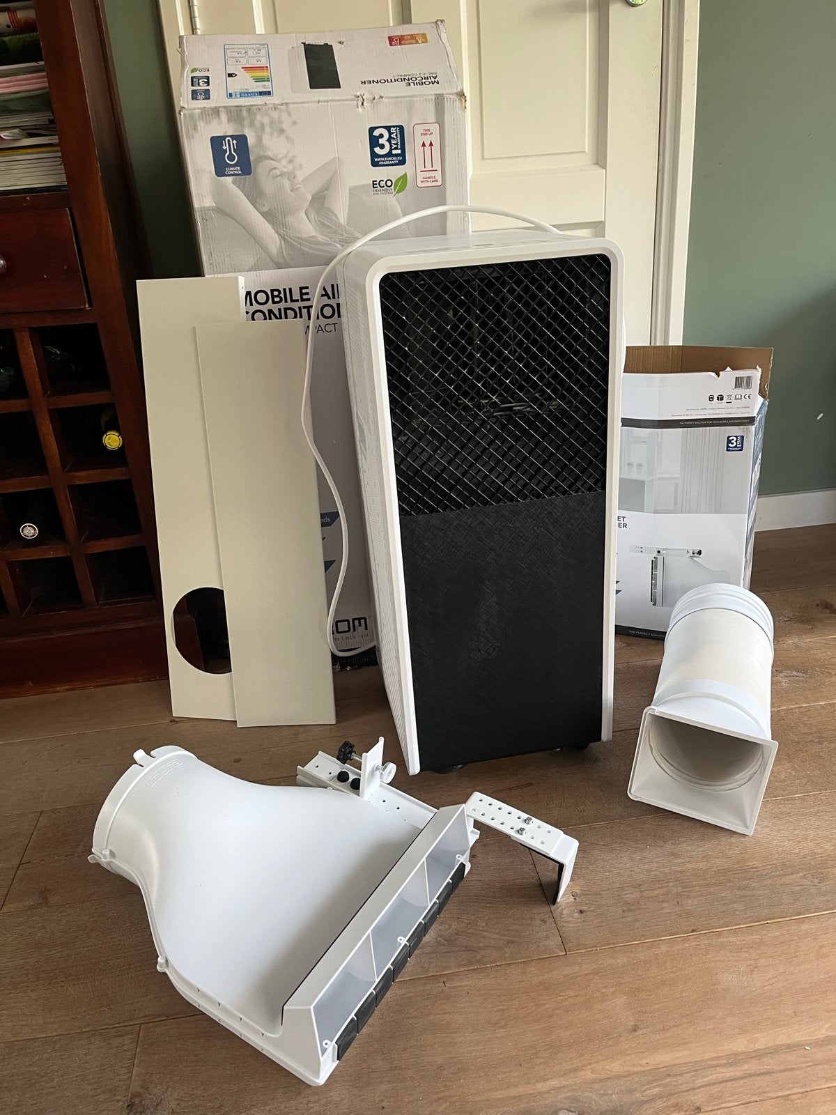 Eurom Mobiele Airco PAC 9.3 Compact met Window Way Out, Witgoed en Apparatuur, Airco's, Ophalen, Minder dan 60 m³, 2 snelheden