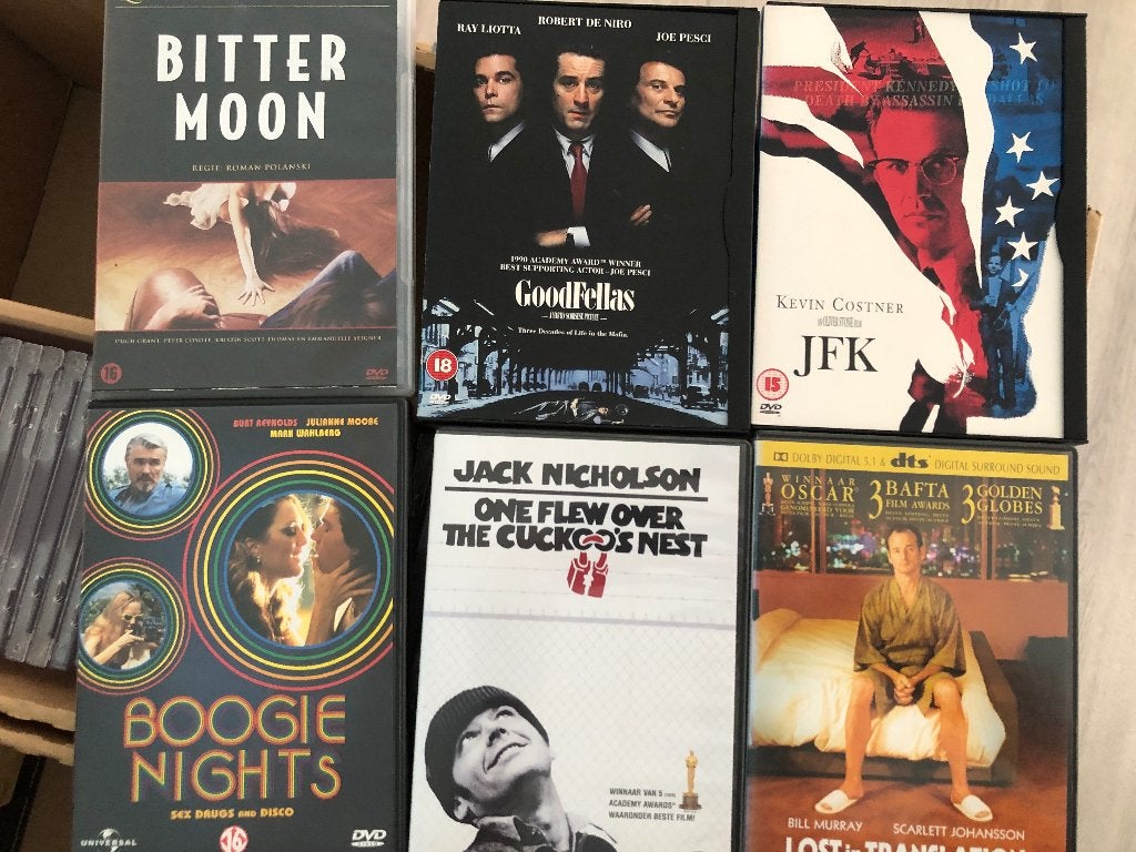 boogie nights lost in translation bitter moon jfk goodfellas, Alle leeftijden, Ophalen of Verzenden, Zo goed als nieuw, Overige gebieden